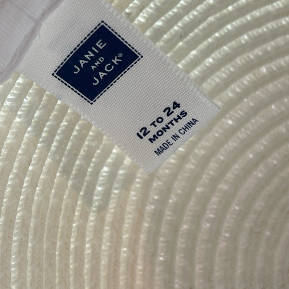 Janie and Jack White/Pink Baby Bonnet - Picture 4 of 4